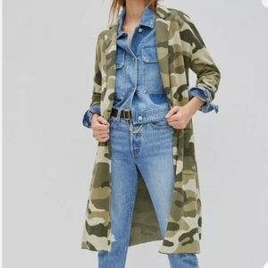 Maeve green camo duster
